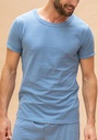 T-shirt homme en coton biologique couleur bleu fabrication française