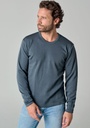 T-shirt  homme  mérinos manches longues couleur gris anthracite fabrication française