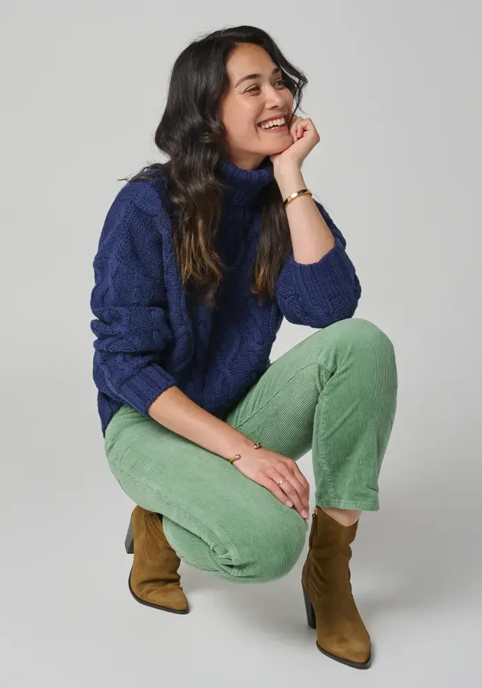 Pull en laine femme style irlandais