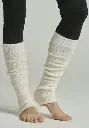 Jambières femme en laine mohair couleur écru