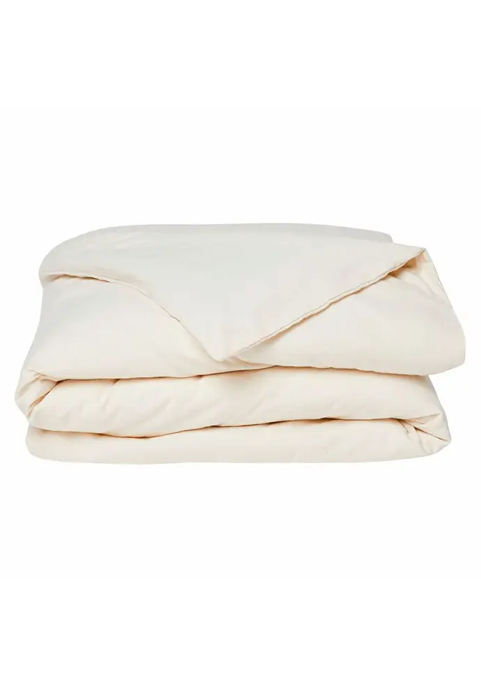 Housse de couette en flanelle de coton couleur écru