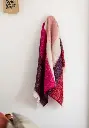 Plaid en 100% mohair rayé made in France