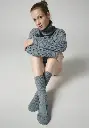 Chaussettes chaudes femme en laine et yack