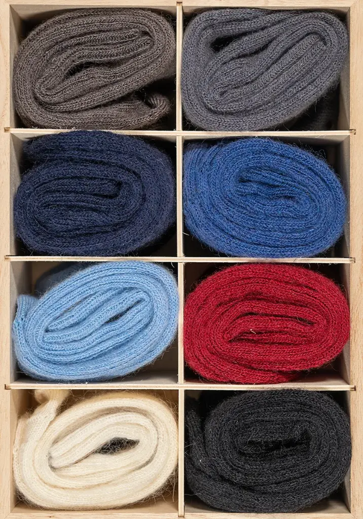 Lot chaussettes + mi-bas mixtes mohair de chevreau coloris