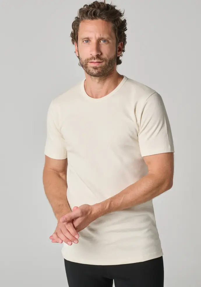 Pack t-shirt manches courtes coton bio couleur écru