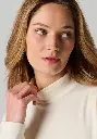 Sous-pull col montant femme 100% coton bio couleur écru