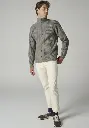 Gilet zippé pour homme en laine et soie couleur gris