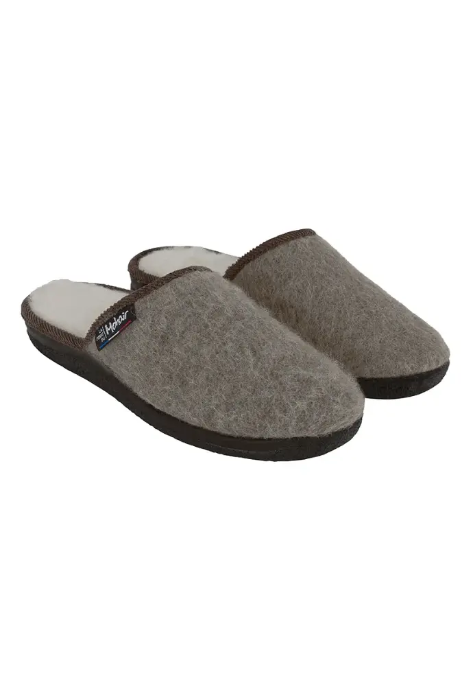 Mules homme moelleuses fourrées made in France