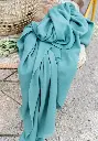 Châle 100% laine mérinos d´Arles couleur vert amande made in France