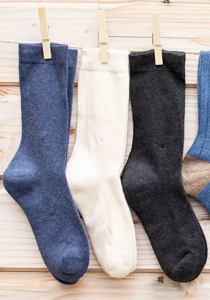 Chaussettes en coton fine fleur mixtes 3 coloris au choix