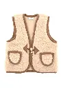 Gilet de berger pour enfant en laine couleur écru naturel