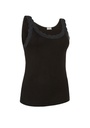 Caraco femme avec dentelle coton fil d´Ecosse noir
