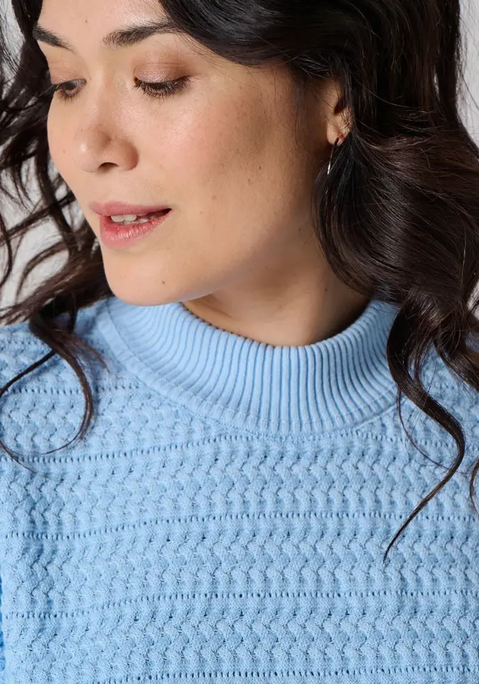 Pull femme en coton biologique col rond