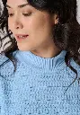 Pull femme en coton biologique col rond