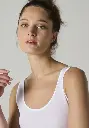 Débardeur pour femme en fil d´Ecosse couleur blanc