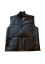 Gilet sans manche homme en peau de mouton retournée couleur noir