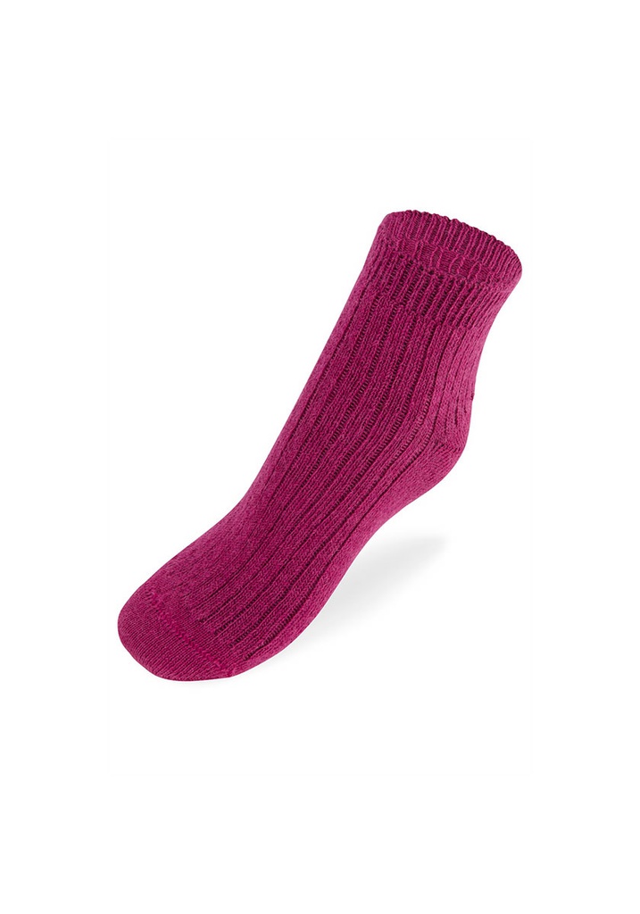 Socquettes mixtes en mohair de chevreau couleur fuchsia