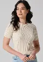 T-shirt femme en coton biologique couleur écru
