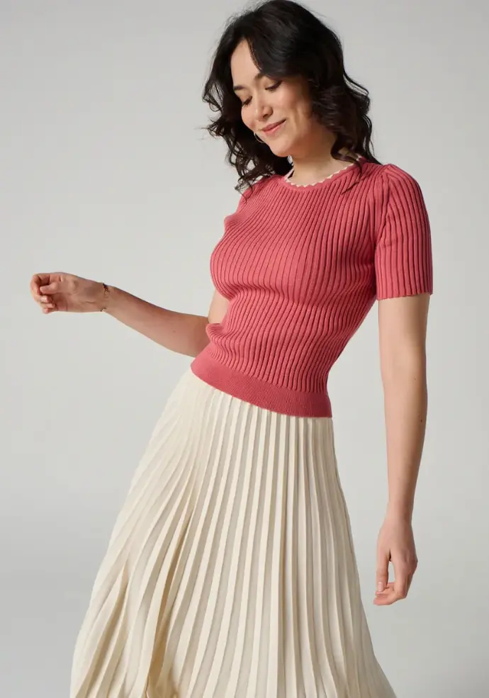 T-shirt femme en coton biologique couleur rose