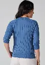 Gilet femme en coton biologique tricoté en côtes