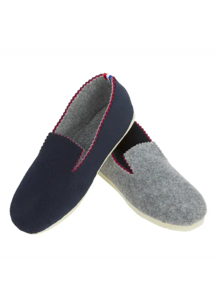 Chaussons mixtes semelle feutre antidérapante