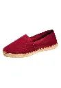 Espadrilles mixtes cousues main couleur bordeaux