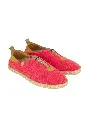 Chaussures femme en toile avec élastique d'aisance couleur rouge