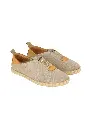 Chaussures femme en toile avec élastique d'aisance couleur beige
