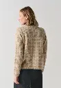 Veste tweed femme en laine et alpaga couleur beige
