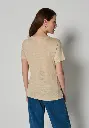 T-shirt lin pour femme couleur beige