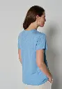 T-shirt lin pour femme couleur bleu