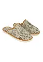 Chaussons homme en lin avec coussinet au talon