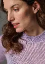 Pull femme manches courtes laine et soie