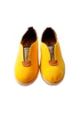 Chaussures femme en toile avec élastique d'aisance jaune
