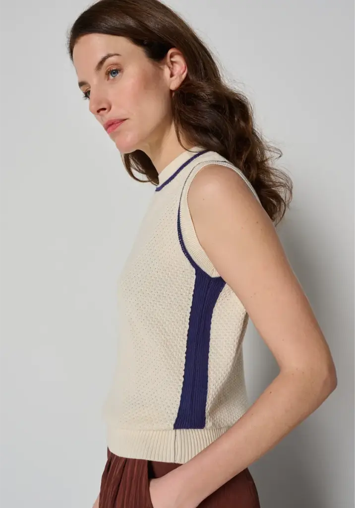 Débardeur femme en coton bio maille pointelle