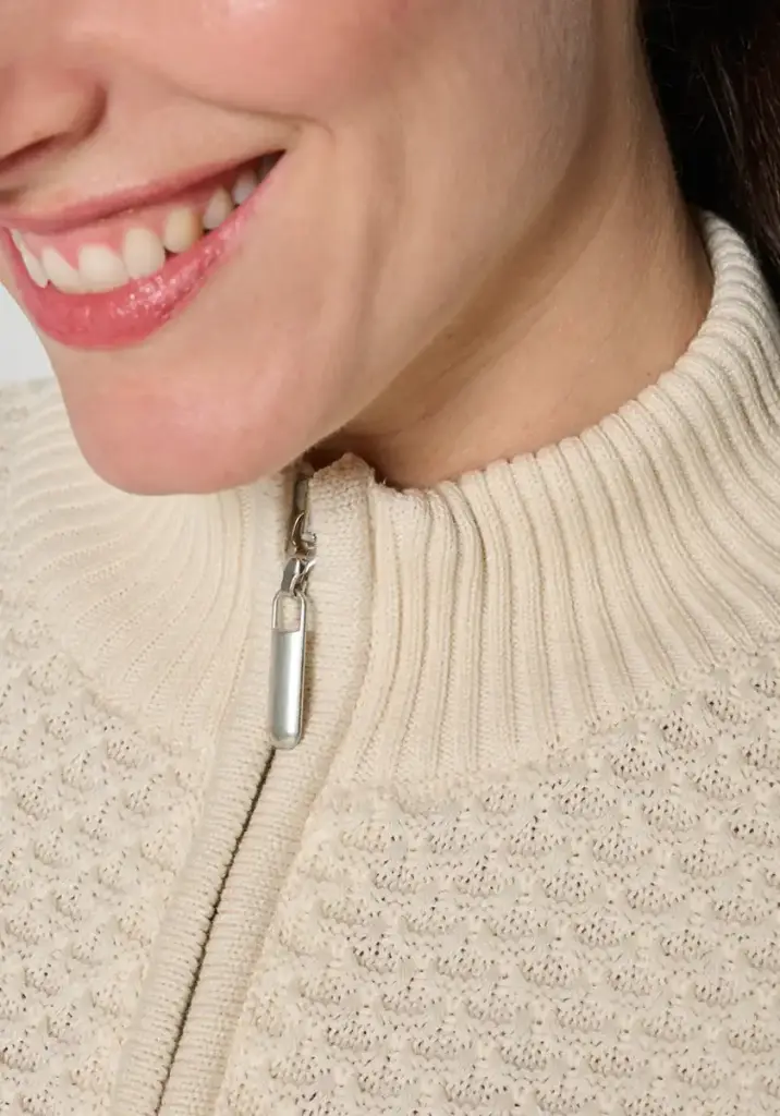 Cardigan zippé col montant femme maille nid d'abeille