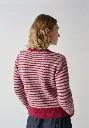 Cardigan en laine et alpaga pour femme couleur bordeaux