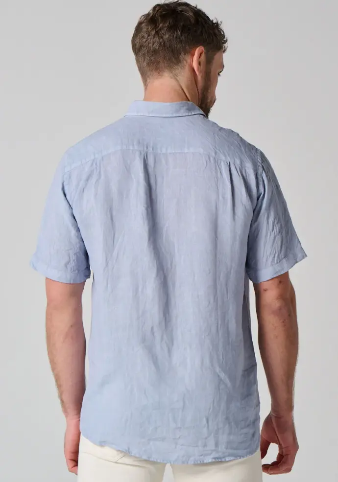 Chemise lin homme manches courtes coupe confort