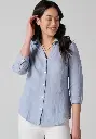 Chemise femme en lin manches 3/4 forme liquette