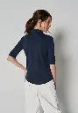 Chemise femme en coton pima couleur bleu marine
