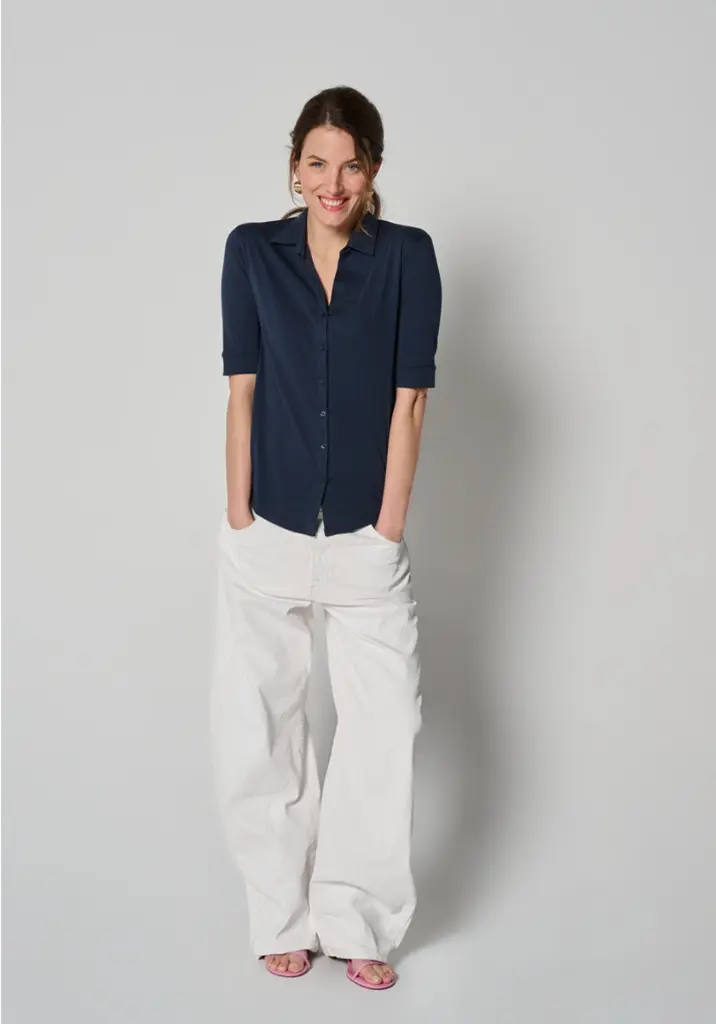 Chemisier en coton biologique pour femme forme liquette
