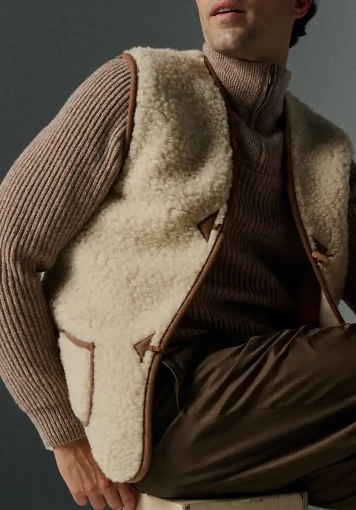 Gilet en laine de mouton homme