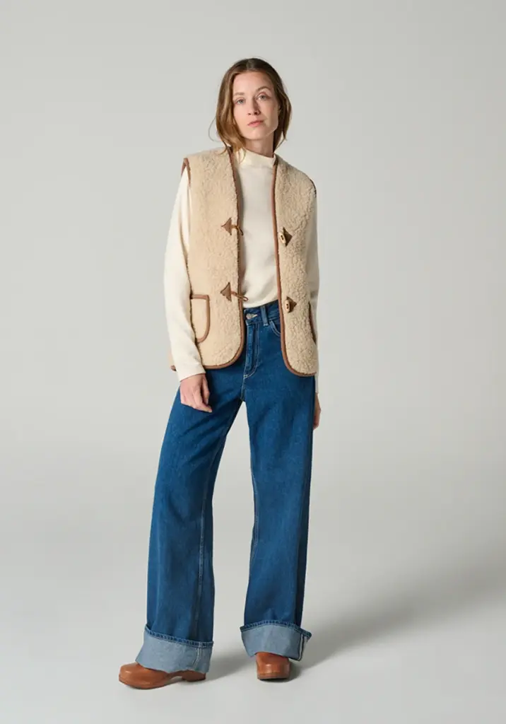 Gilet en laine de mouton femme