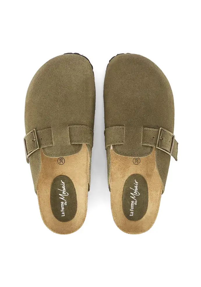 Sabots mixtes en cuir avec semelles préformées