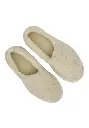 Chaussons fourrés homme en laine couleur écru