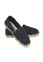 Espadrilles traditionnelles mixtes cousues main couleur bleu marine