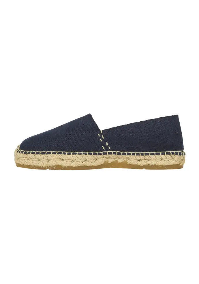 Espadrilles traditionnelles mixtes cousues main couleur bleu marine