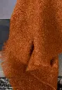 Plaid 100% mohair couleur paprika made in France