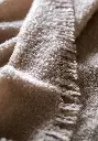 Couverture 100% mohair maille bouclette couleur grège