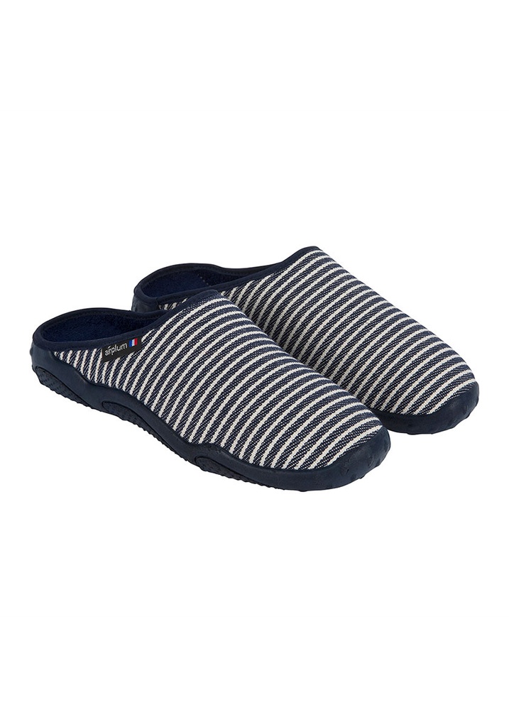 Mules homme ultralégères raye couleur bleu marine fabrication francaise